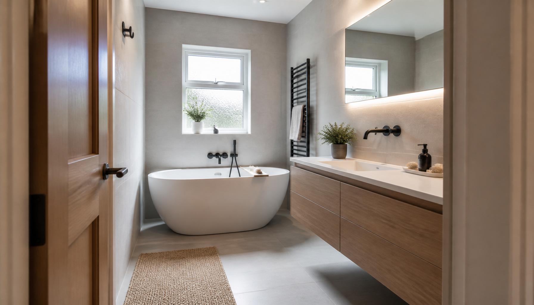 Badezimmer nach der Sanierung