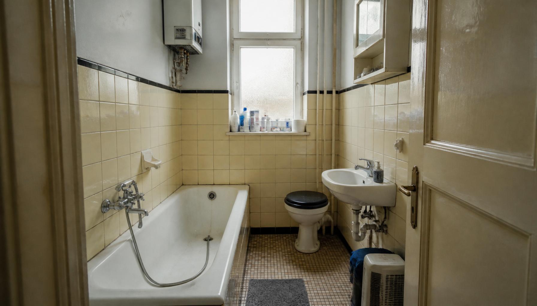 Badezimmer vor der Sanierung