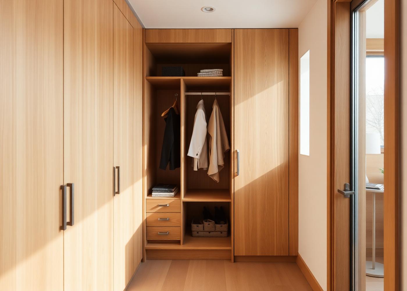 Einbauschrank aus Eiche in Diele